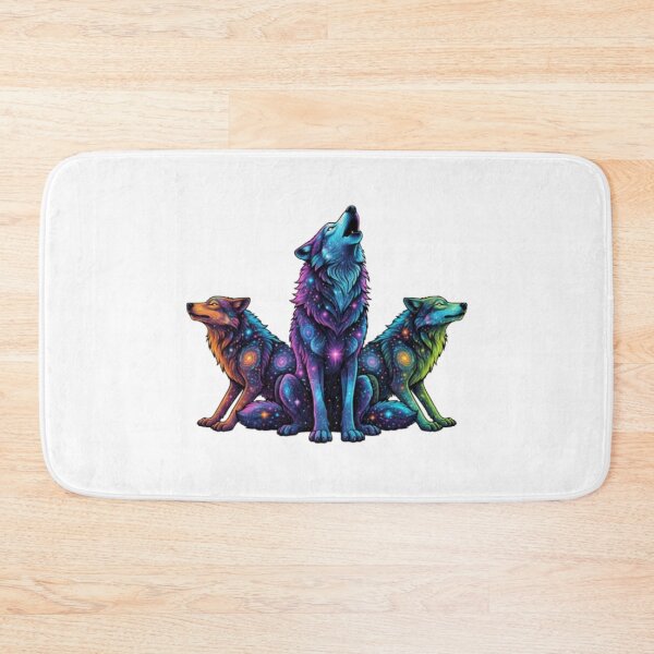 Item preview, Galactic Space Wolf – Cosmic Neon Fur Warrior Tee designed and sold by PixelStyle Studio.