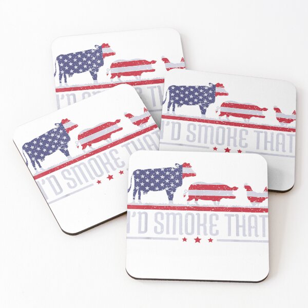 Item preview, 4th July I'd Smoke That Patriot BBQ Barbeque Cook Chef T-Shirt designed and sold by SavsMerch.