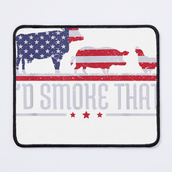 Item preview, 4th July I'd Smoke That Patriot BBQ Barbeque Cook Chef T-Shirt designed and sold by SavsMerch.