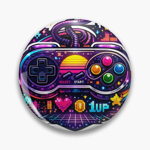 Item preview, Retro gaming controller with neon lights designed and sold by Timephoenix.