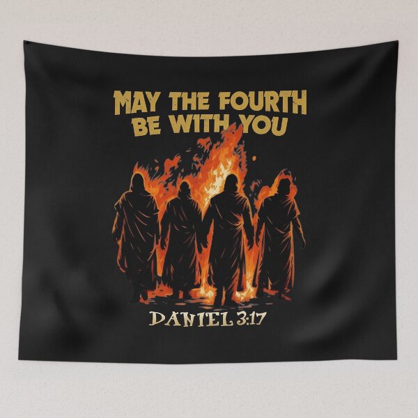 Item preview, Faith Figures In Fire Text Graphic designed and sold by Echomyriad.