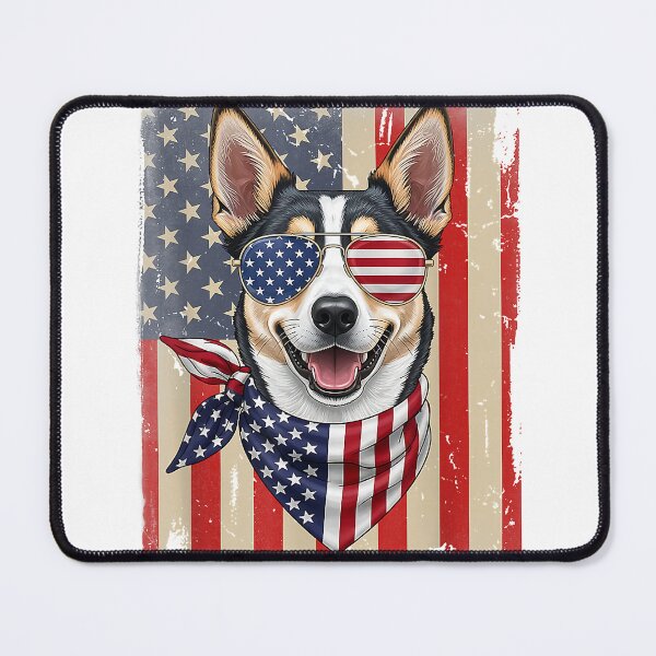 Item preview, 4th of July Australian Kelpie Dog American Flag Patriotic T-Shirt designed and sold by Badriiiii.