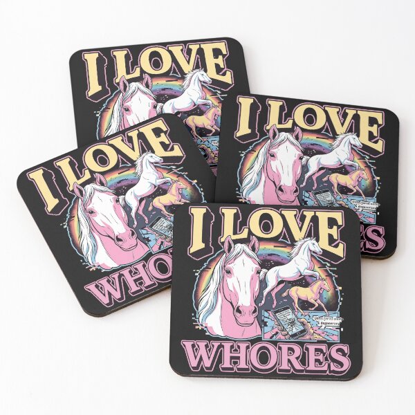 Item preview, I Love Whores Unhinged Gen Z Brainrot Dark Humor Meme Cringe designed and sold by Kitkin.