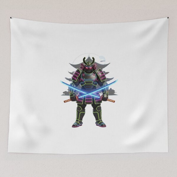 Item preview, Cyberpunk Samurai Warrior – Neon Katana Future Tee designed and sold by PixelStyle Studio.