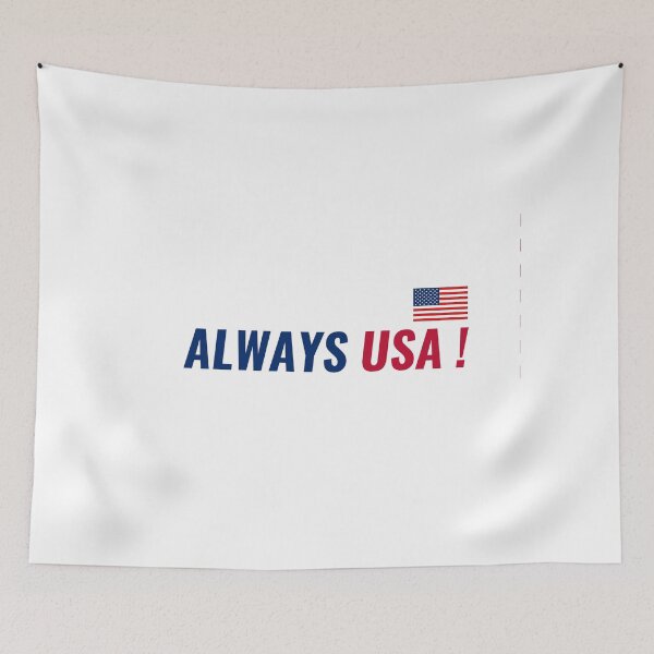 Item preview, Always USA T-Shirt with Flag – Blue & Red Patriotic Tee | Uncle Jichuan designed and sold by Uncle-Jichuan.