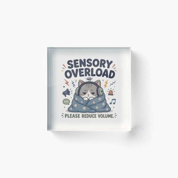 Item preview, Sensory Overload Please Reduce Volume – Cute Cat Overstimulated Design designed and sold by BlackSector77.