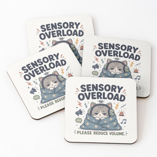 Item preview, Sensory Overload Please Reduce Volume – Cute Cat Overstimulated Design designed and sold by BlackSector77.