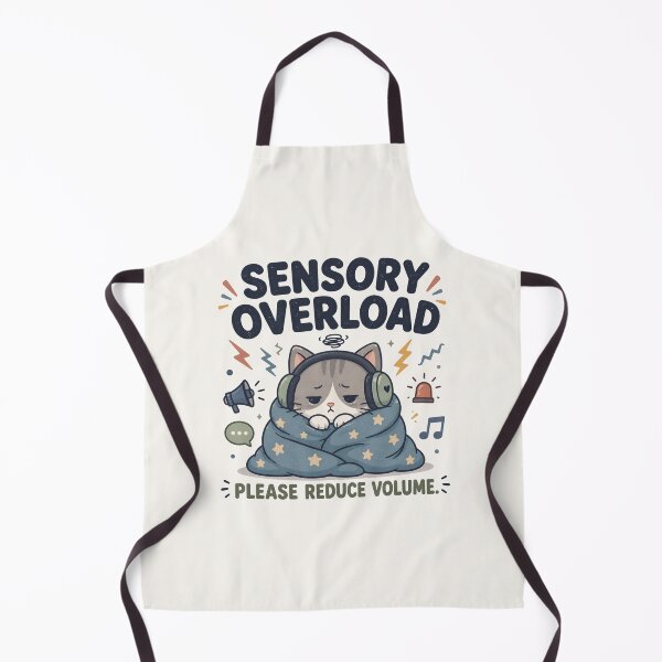 Item preview, Sensory Overload Please Reduce Volume – Cute Cat Overstimulated Design designed and sold by BlackSector77.