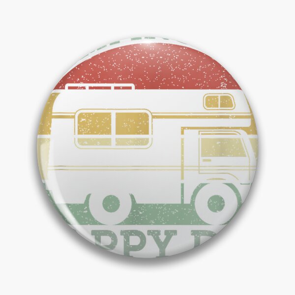Item preview, Camping Dad Happy Dad Motorhome Campervan Retro Vintage T-Shirt designed and sold by gidget-gadget.