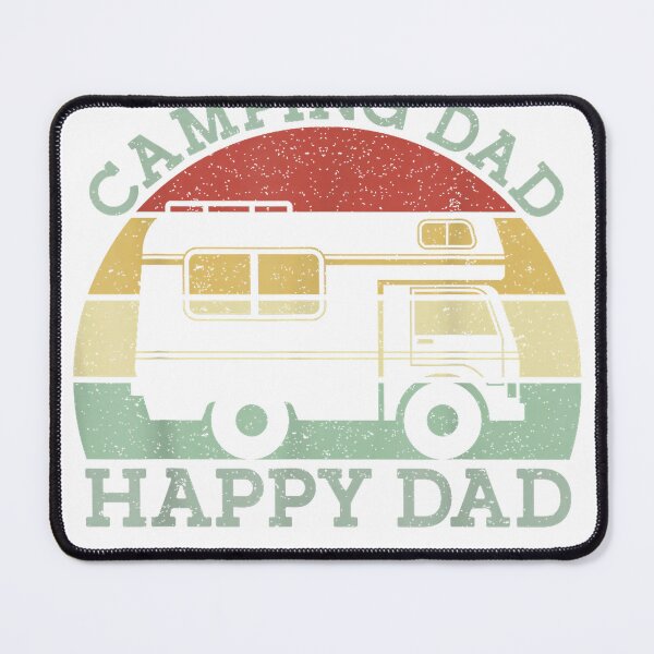 Item preview, Camping Dad Happy Dad Motorhome Campervan Retro Vintage T-Shirt designed and sold by gidget-gadget.