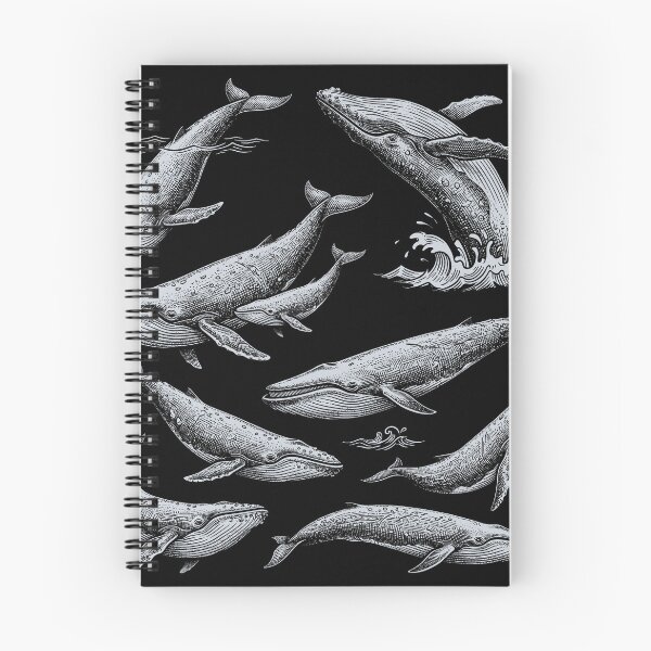 Item preview, Vintage Engraved Whales - Retro Nautical Ocean Marine Biology Art designed and sold by AdyKurniawan.