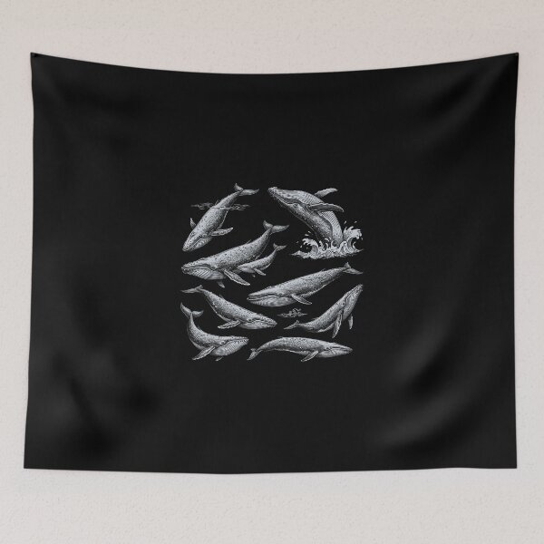 Item preview, Vintage Engraved Whales - Retro Nautical Ocean Marine Biology Art designed and sold by AdyKurniawan.