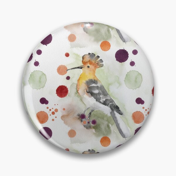 Item preview, ​Minimalist Hoopoe Bird Watercolor Pattern designed and sold by wissal.studio.