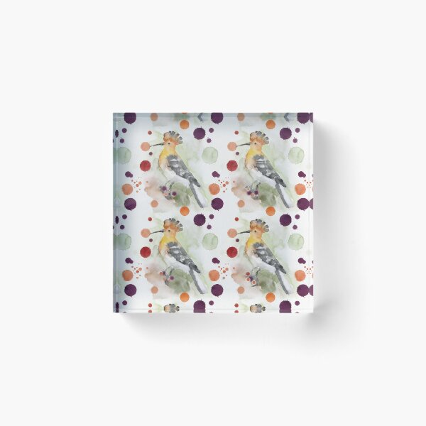 Item preview, Minimalist Hoopoe Bird Watercolor Pattern designed and sold by wissal.studio.