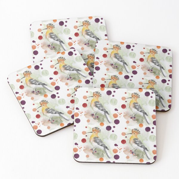 Item preview, ​Minimalist Hoopoe Bird Watercolor Pattern designed and sold by wissal.studio.