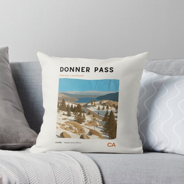 Item preview, Donner Pass Midcentury Modern Travel Poster designed and sold by GhostlyWorld.