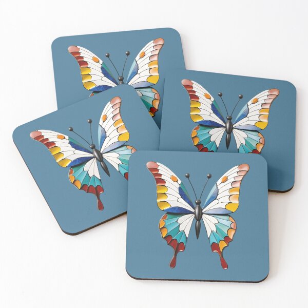 Item preview, Elegant Stained Glass Butterfly Illustration designed and sold by AlxVel.