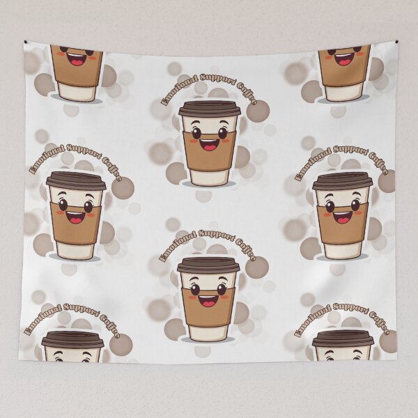 Item preview, Emotional Support Coffee Funny Coffee Lover Design designed and sold by iamKRUK.