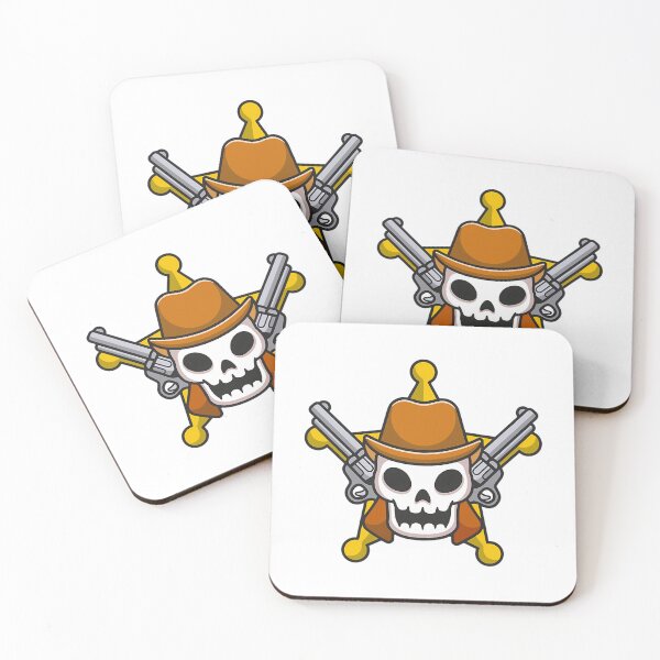 Item preview, Cowboy Skull Sheriff With Revolvers Mascot designed and sold by samadchabot.