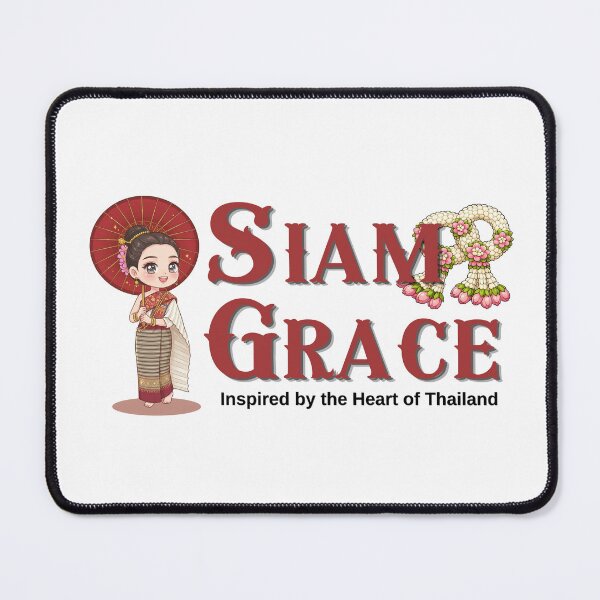 Item preview, Siam Grace | Cute Thai Girl with Traditional Umbrella | Kawaii Thailand Illustration designed and sold by Beeform.