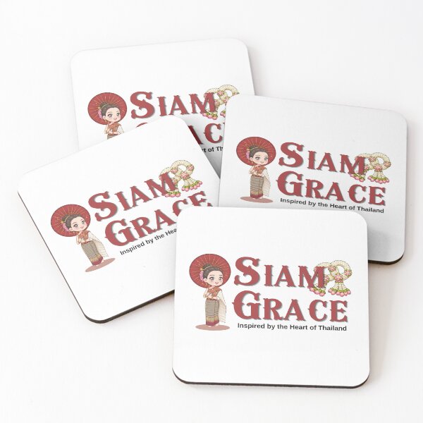 Item preview, Siam Grace | Cute Thai Girl with Traditional Umbrella | Kawaii Thailand Illustration designed and sold by Beeform.