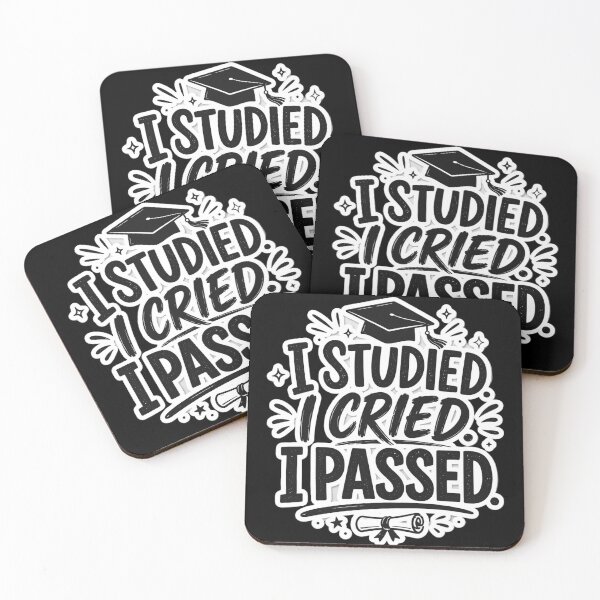 Item preview, I Studied I Cried I Passed – Funny Graduation Design Student Humor Gift designed and sold by MartBook.
