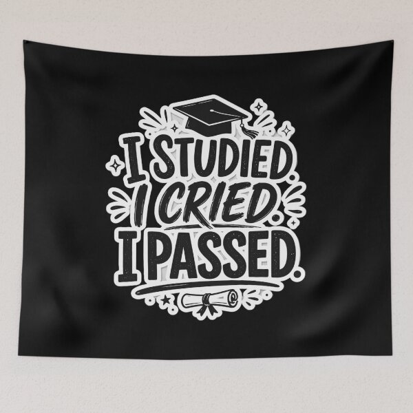 Item preview, I Studied I Cried I Passed – Funny Graduation Design Student Humor Gift designed and sold by MartBook.