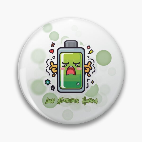 Item preview, Low Battery Human Funny Burnout Humor Design designed and sold by iamKRUK.