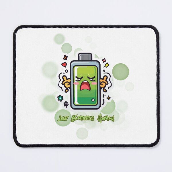 Item preview, Low Battery Human Funny Burnout Humor Design designed and sold by iamKRUK.