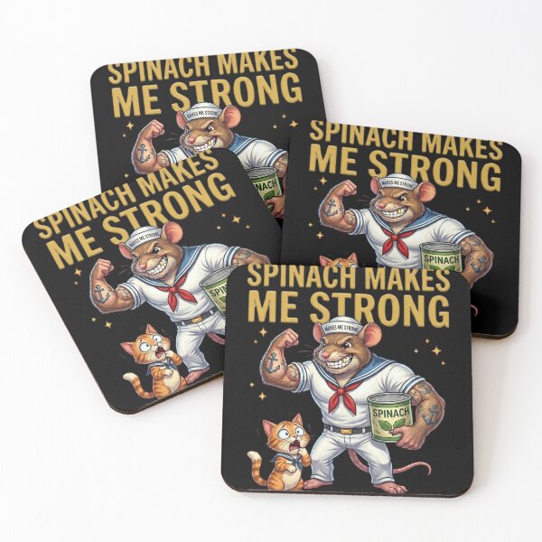 Item preview, Funny Gym Mouse Spinach Power Sailor Cartoon Sticker designed and sold by M.Store.