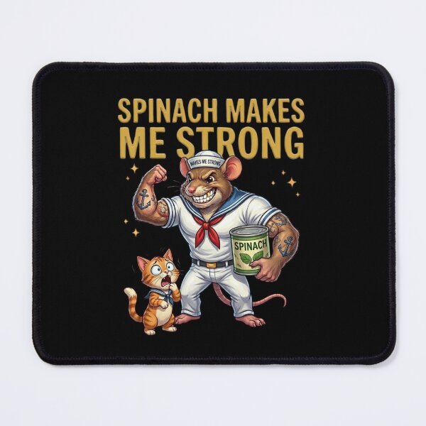 Item preview, Funny Gym Mouse Spinach Power Sailor Cartoon Sticker designed and sold by M.Store.