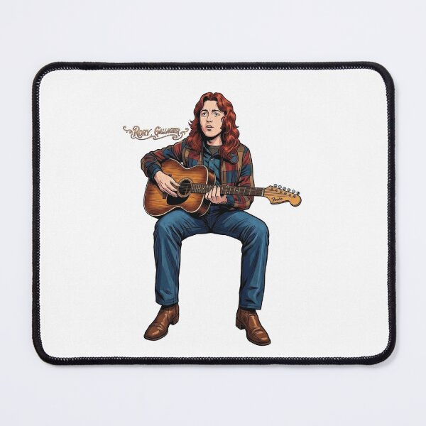 Item preview, Rory Gallagher Acoustic Session Retro Comic Rock Sticker designed and sold by topprinting.