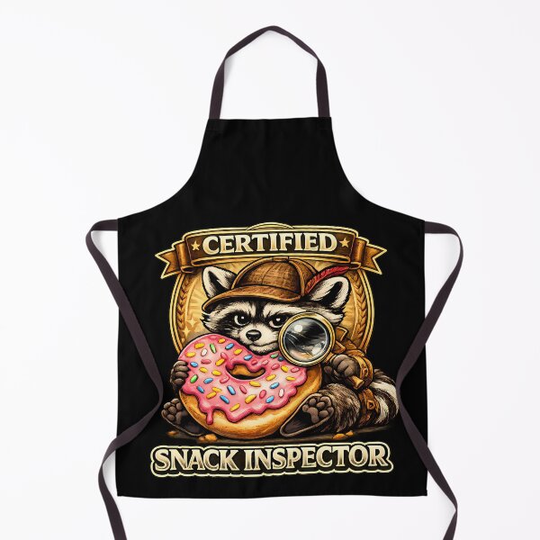Item preview, Certified Snack Inspector Funny Raccoon Donut Lover Vintage Graphic T-Shirt designed and sold by clockedoutwearshop.