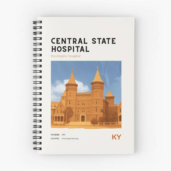 Item preview, Central State Hospital (Anchorage, Kentucky) Midcentury Modern Travel Poster designed and sold by GhostlyWorld.
