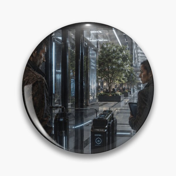 Item preview, Sci-Fi Security Checkpoint | Dystopian Space Station Glass Corridor Art designed and sold by Element Horizon Studio.