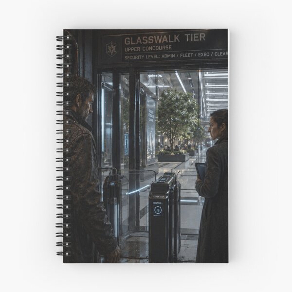 Item preview, Sci-Fi Security Checkpoint | Dystopian Space Station Glass Corridor Art designed and sold by Element Horizon Studio.