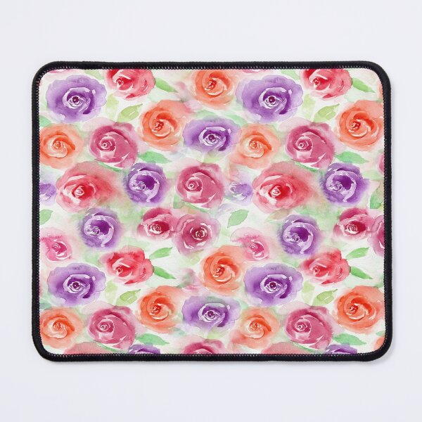 Item preview, Vibrant Romantic Roses Watercolor Pattern designed and sold by wissal.studio.