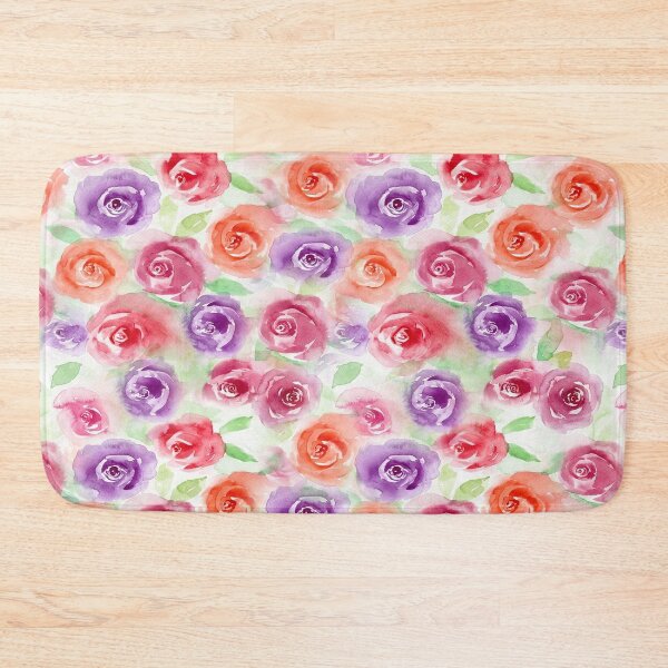 Item preview, ​Vibrant Romantic Roses Watercolor Pattern designed and sold by wissal.studio.