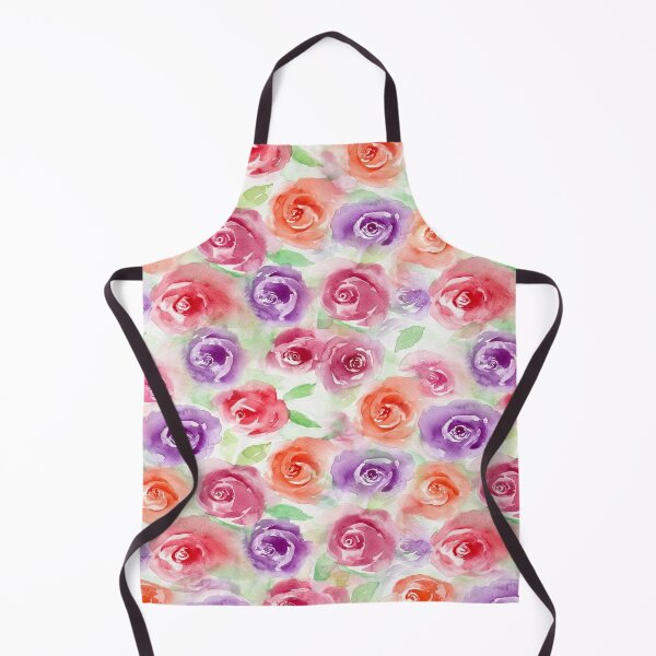 Item preview, ​Vibrant Romantic Roses Watercolor Pattern designed and sold by wissal.studio.