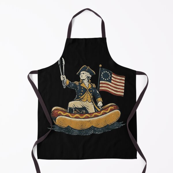 Item preview, George Washington Hot Dog Boat Funny Patriotic BBQ 4th of July designed and sold by haitrieuic96.