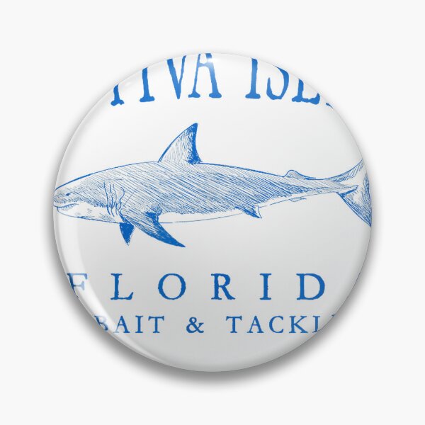 Item preview, Captiva Island Florida Shark Retro Blue Art Fishing T-Shirt designed and sold by KTY-NUSS.