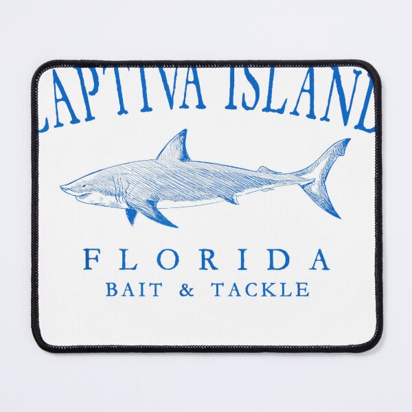 Item preview, Captiva Island Florida Shark Retro Blue Art Fishing T-Shirt designed and sold by KTY-NUSS.