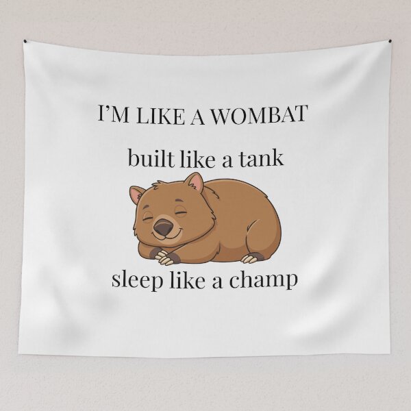 Item preview, Cute Wombat Artwork | Australian Native Animal | Kawaii Wombat Illustration | Aussie Wildlife Gift designed and sold by Starlett Designs.
