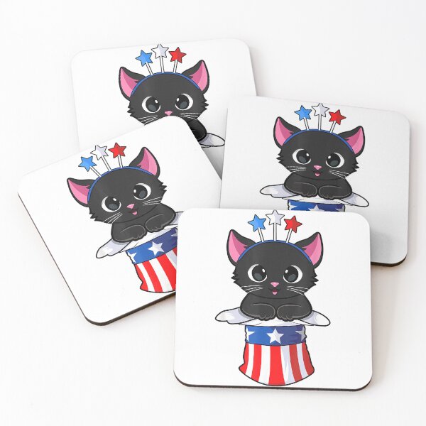 Item preview, Cat 4th of July Meowica Kitten American Patriotic Boys Girls T-Shirt designed and sold by gidget-gadget.