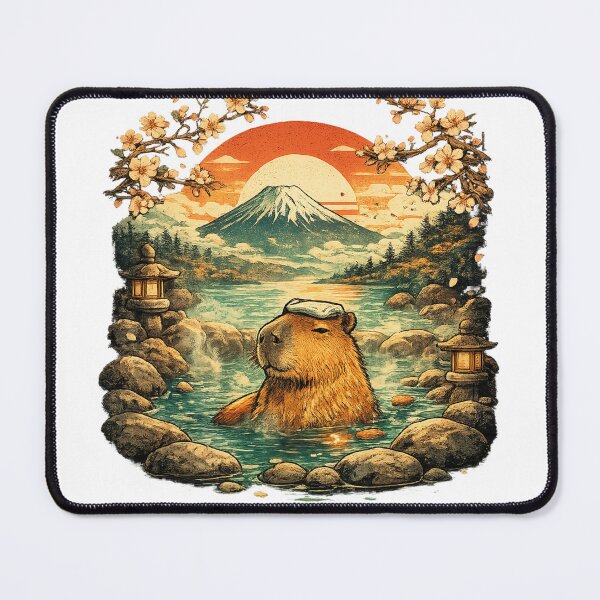 Item preview, Vintage Japanese Capybara Hot Spring designed and sold by Mysthor-Designs.