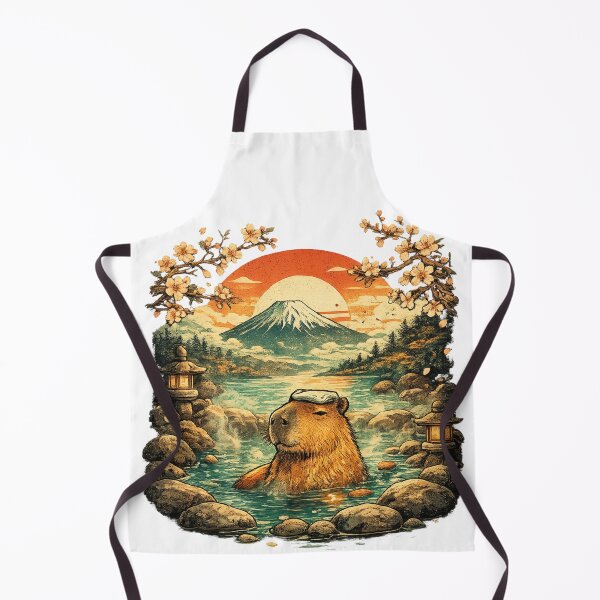 Item preview, Vintage Japanese Capybara Hot Spring designed and sold by Mysthor-Designs.
