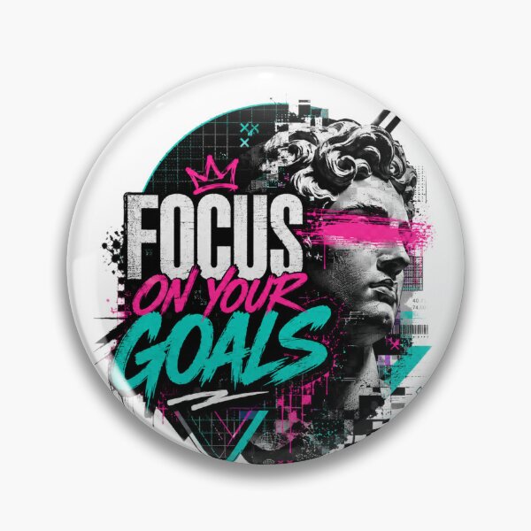 Item preview, Focus on Your Goals Neon Graffiti designed and sold by aminomen.