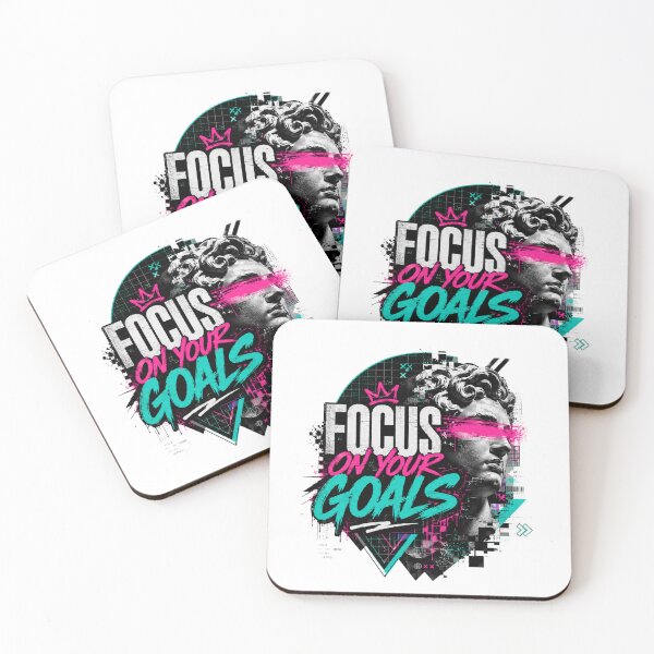 Item preview, Focus on Your Goals Neon Graffiti designed and sold by aminomen.