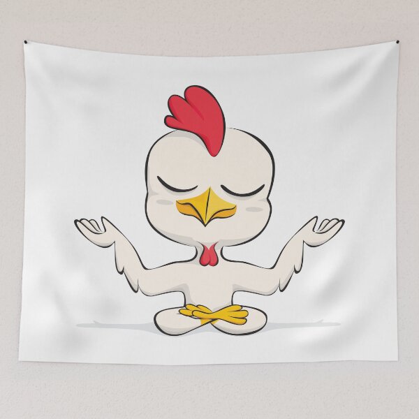 Item preview, Chicken is doing a yoga pose. designed and sold by Nyos.
