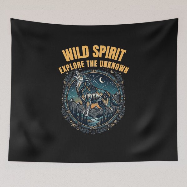 Item preview, Wild Spirit Explore The Unknown Geometric Wolf Nature designed and sold by VintryOff.